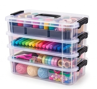 Ellevary™ Multi-Tier Craft & Storage Organizer with Adjustable Compartments
