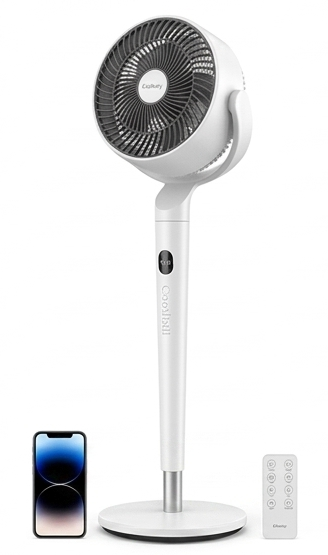 Ellevary™ Smart Oscillating Pedestal Fan with Remote & App Control