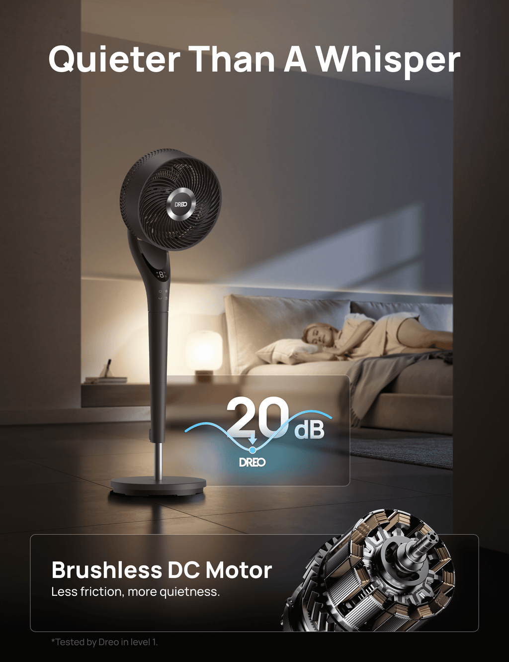 8-Inch Quiet Oscillating Pedestal Fan, Adjustable Height, 2D Oscillation, Remote Control, Grey