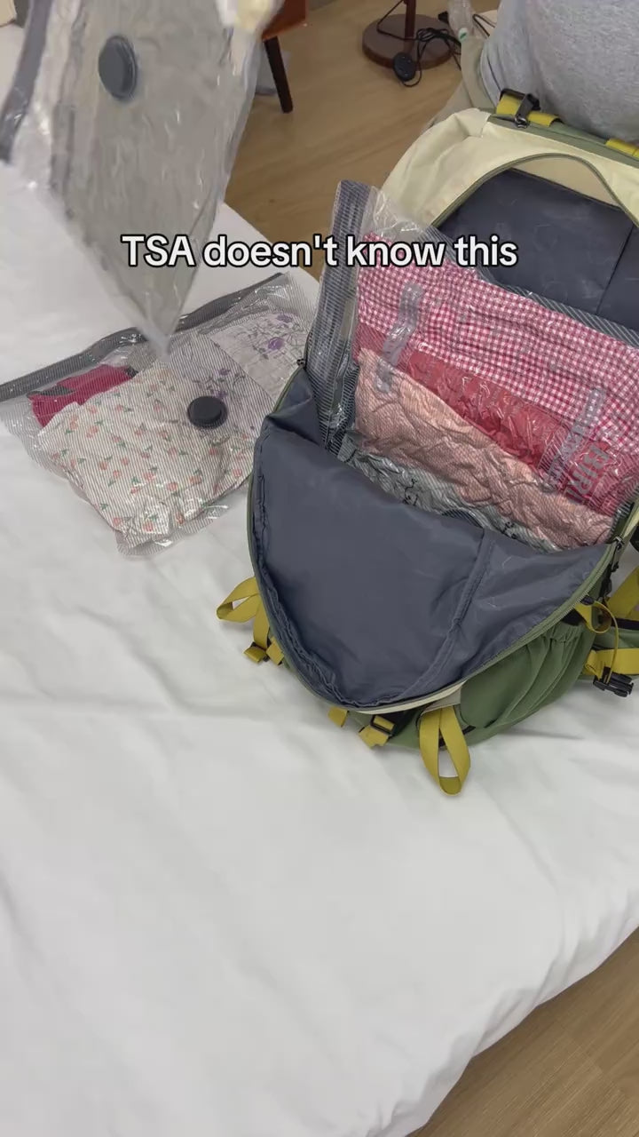 Ellevary™ Travel Compression Bags with Portable Vacuum Pump